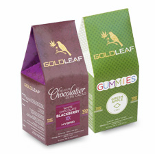 Gold Leaf Consumable Cannabis, Folding Carton