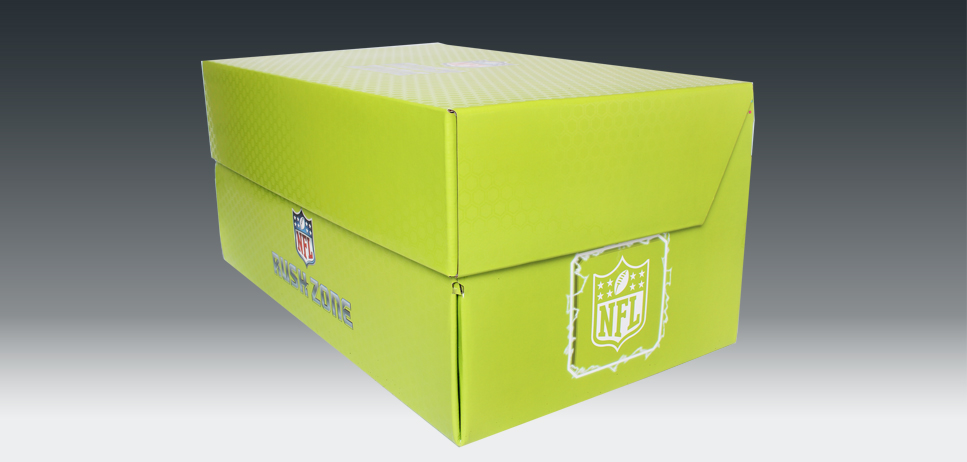<div class='desc'><ul>
	<li>Printed with UV ink</li>
	<li>Applied spot varnish finish</li>
	<li>Customized for NFL brand licensing specifications</li>
</ul></div>